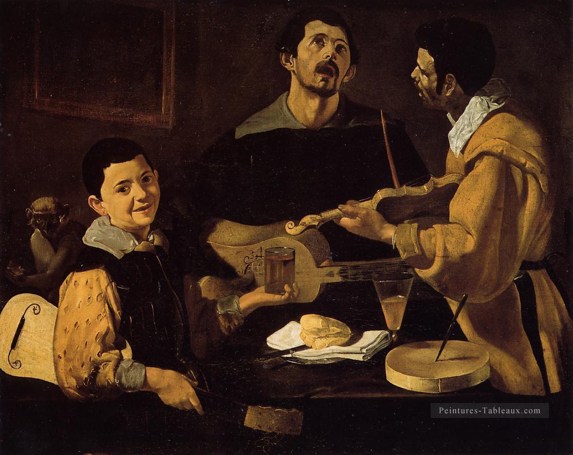 Trois musiciens aka Musical Trio Diego Velázquez Peintures à l'huile
